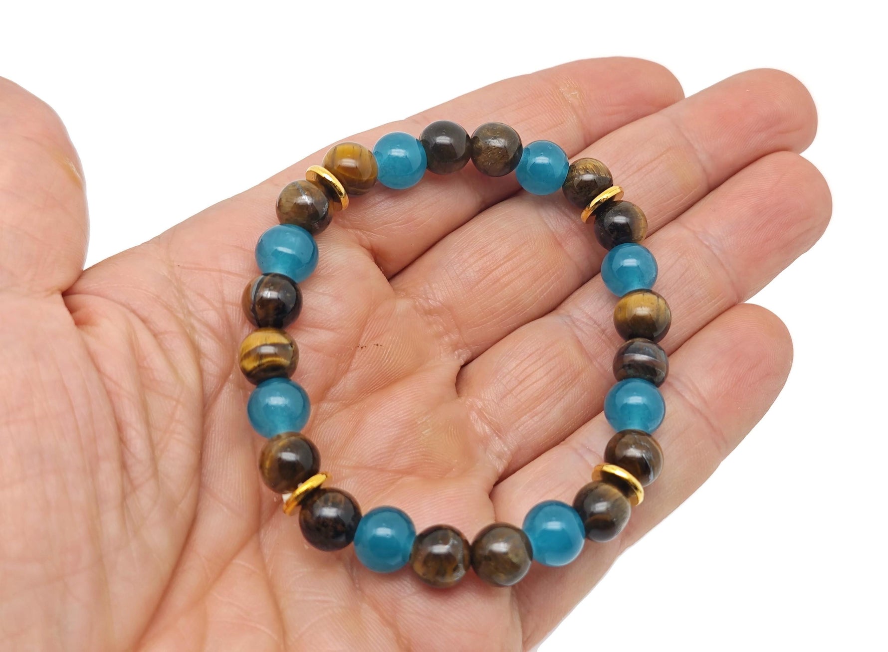 Handmade wealth gemstone bracelet with colorful beads and charm, designed for positive intention and stylish accessory by GemstoneGO