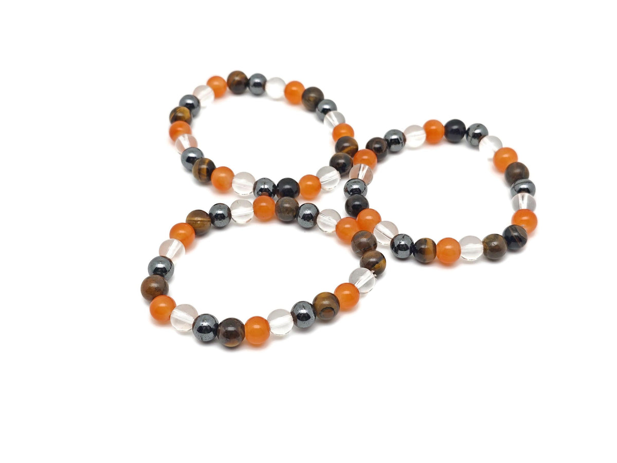 Handmade gemstone confidence bracelet with colorful beads from GemstoneGO, designed for positive intentions and style.
