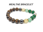 Handmade gemstone bracelet with colorful stones, designed for positive intentions, by GemstoneGO.