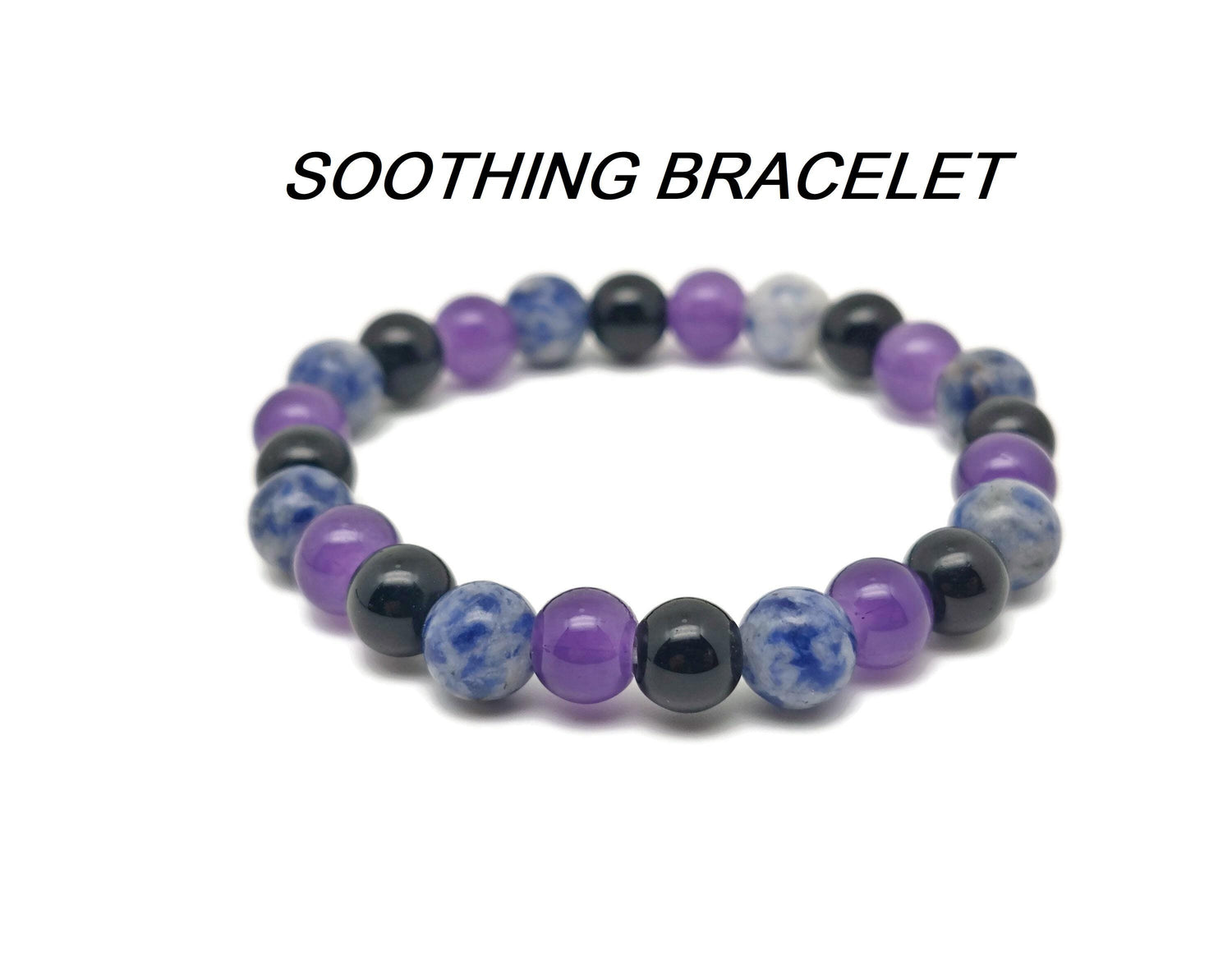 Handmade gemstone bracelet with smooth, colorful beads, designed as an intention bracelet by GemstoneGO.