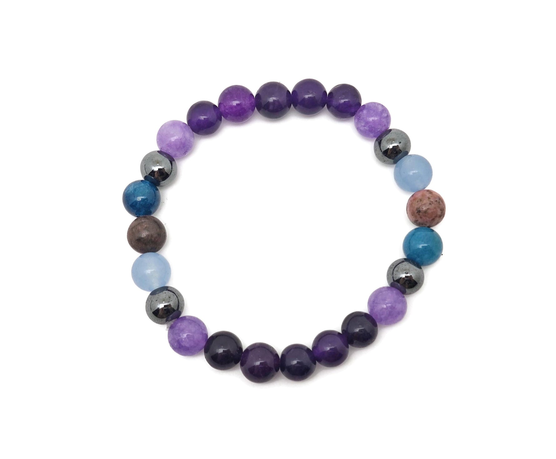 Handmade Heal gemstone bracelet with colorful stones, designed for positive intentions, by GemstoneGO.