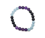 Handmade gemstone bracelet with colorful beads, designed for pain relief and positive intentions by GemstoneGO.