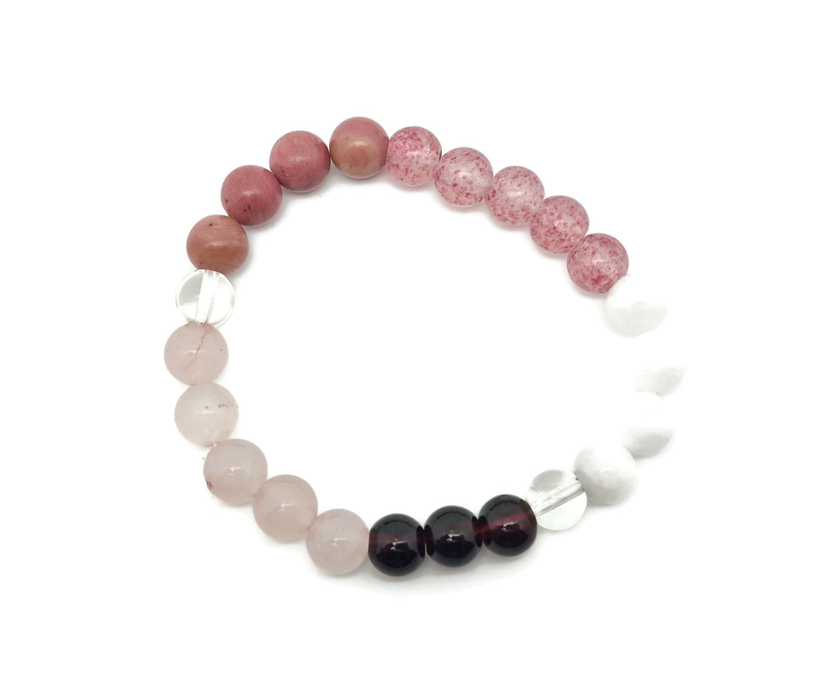 Handmade Love and Attract gemstone bracelet from GemstoneGO with colorful beads and adjustable cord for positive intentions.
