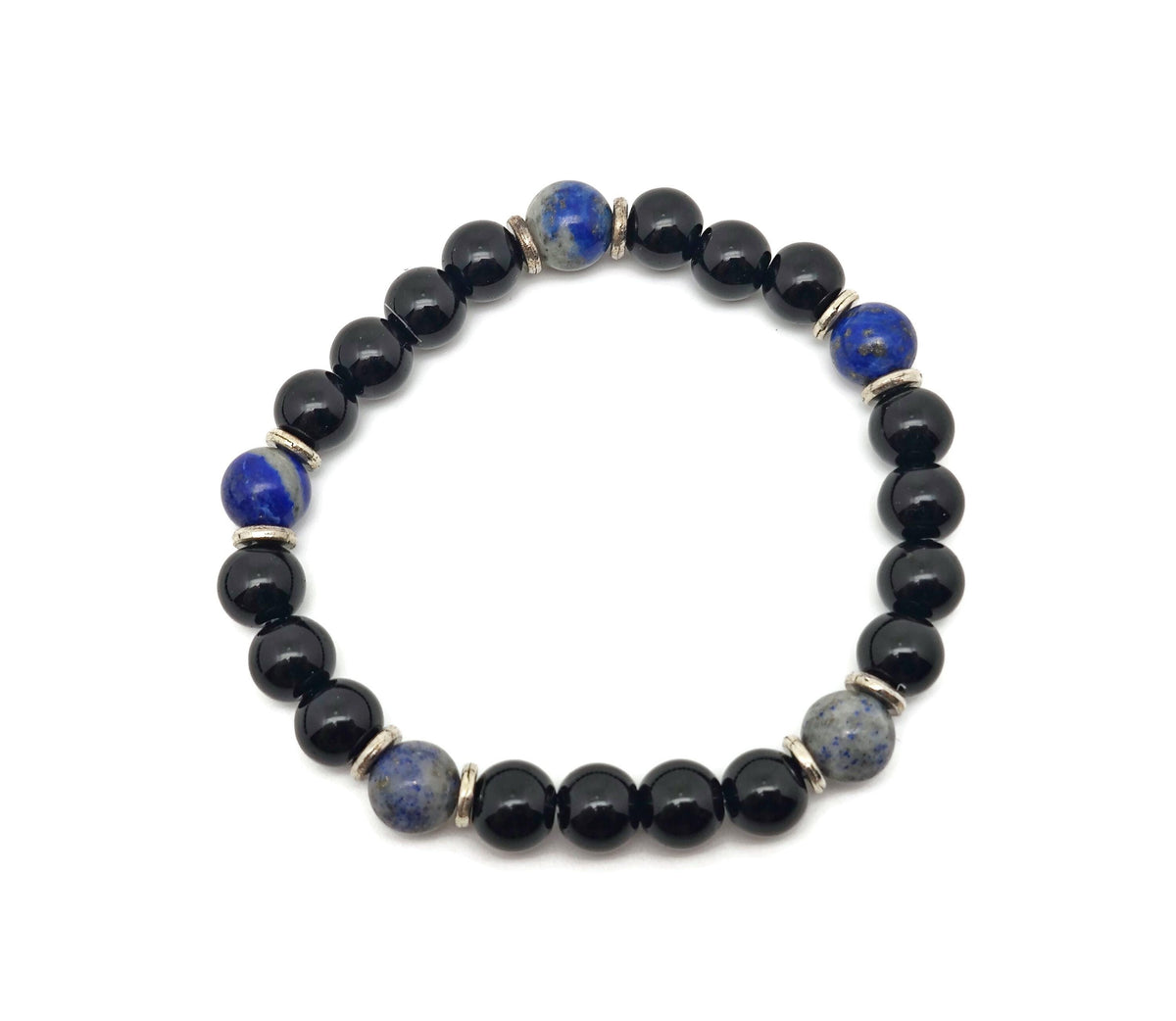 Handmade Dear Dad gemstone bracelet by GemstoneGO featuring colorful beads and a meaningful design for special occasions