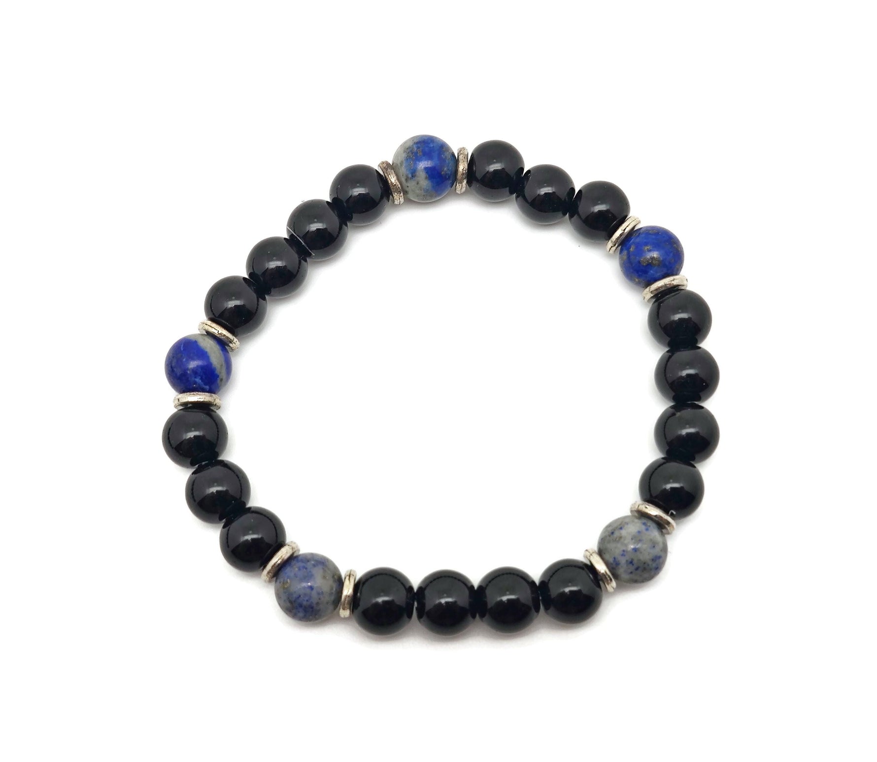 Handmade Dear Dad gemstone bracelet by GemstoneGO featuring colorful beads and a meaningful design for special occasions