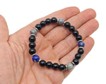 Handmade Dear Dad gemstone bracelet with colorful beads, designed as an intention bracelet by GemstoneGO.