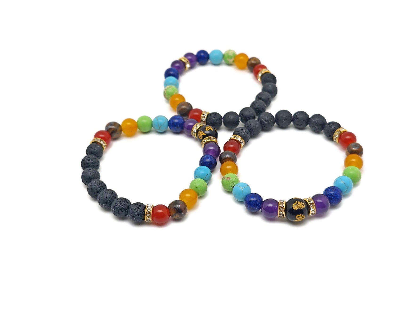 Handmade heart chakra gemstone bracelet with colorful beads, designed for intention and energy healing by GemstoneGO.
