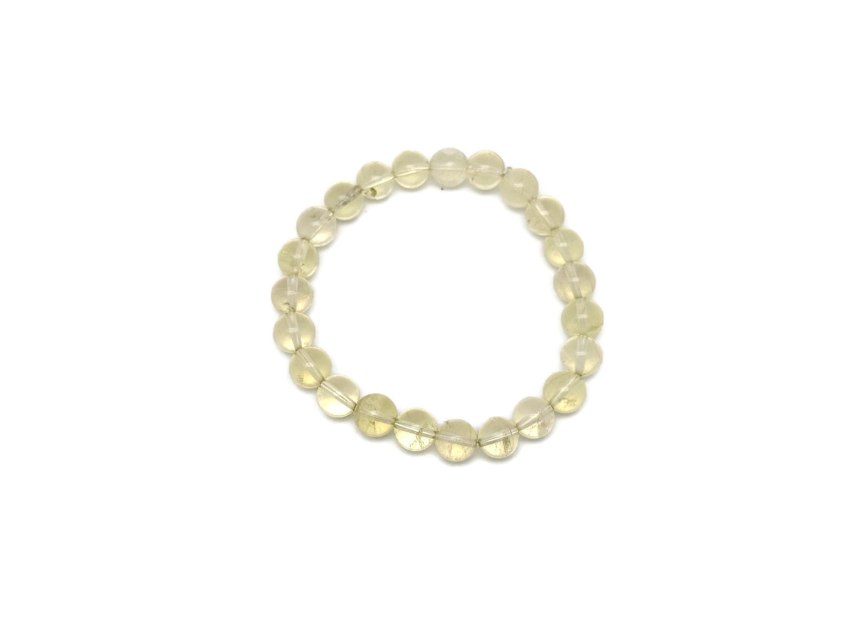 Citrine beaded crystal bracelet for men and women with stretchy design, featuring polished AA-grade crystals for healing and style.