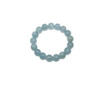 Aquamarine beaded crystal bracelet for men and women with stretchy design, featuring healing crystal stones from GemstoneGO.