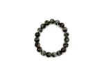 Lodolite Garden Quartz beaded crystal bracelet for men and women, stretchy jewelry with healing gemstone beads.