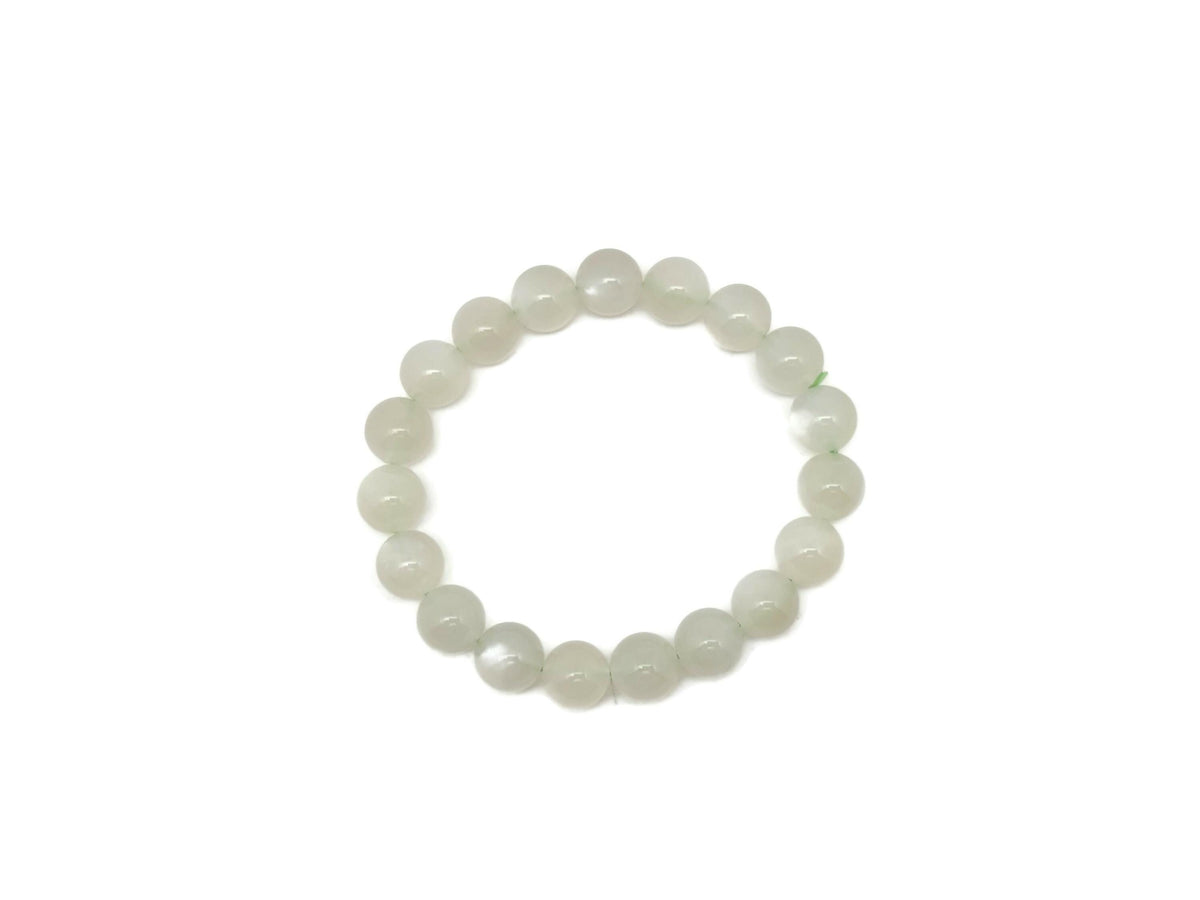 Yellow moonstone beaded crystal bracelet for men and women with stretchy design, featuring healing AA-grade gemstones from GemstoneGO.