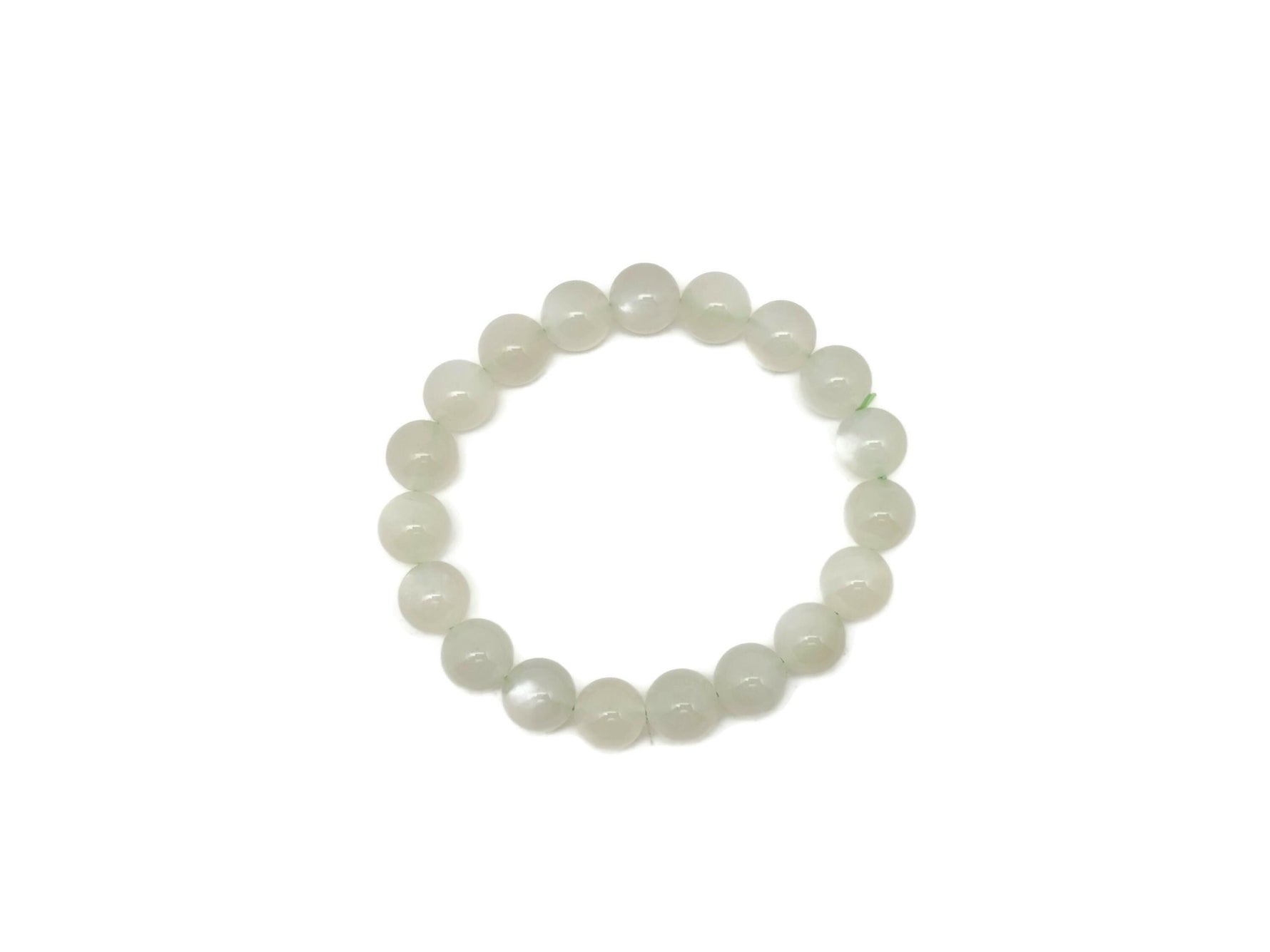 Yellow moonstone beaded crystal bracelet for men and women with stretchy design, featuring healing AA-grade gemstones from GemstoneGO.