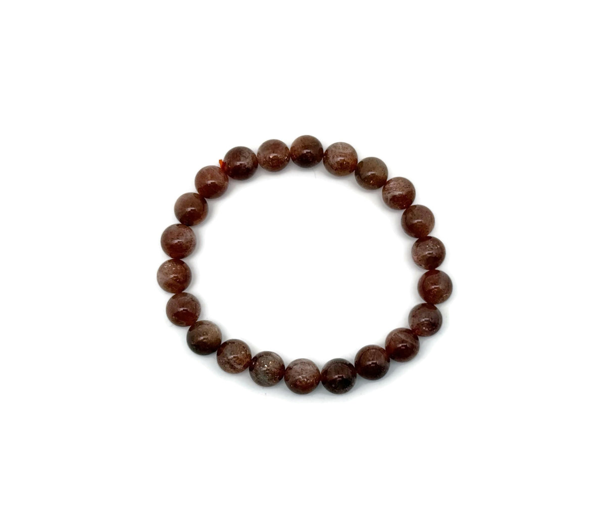Beaded crystal bracelet for men and women with stretch fit, featuring polished gemstones and crystal healing stones.
