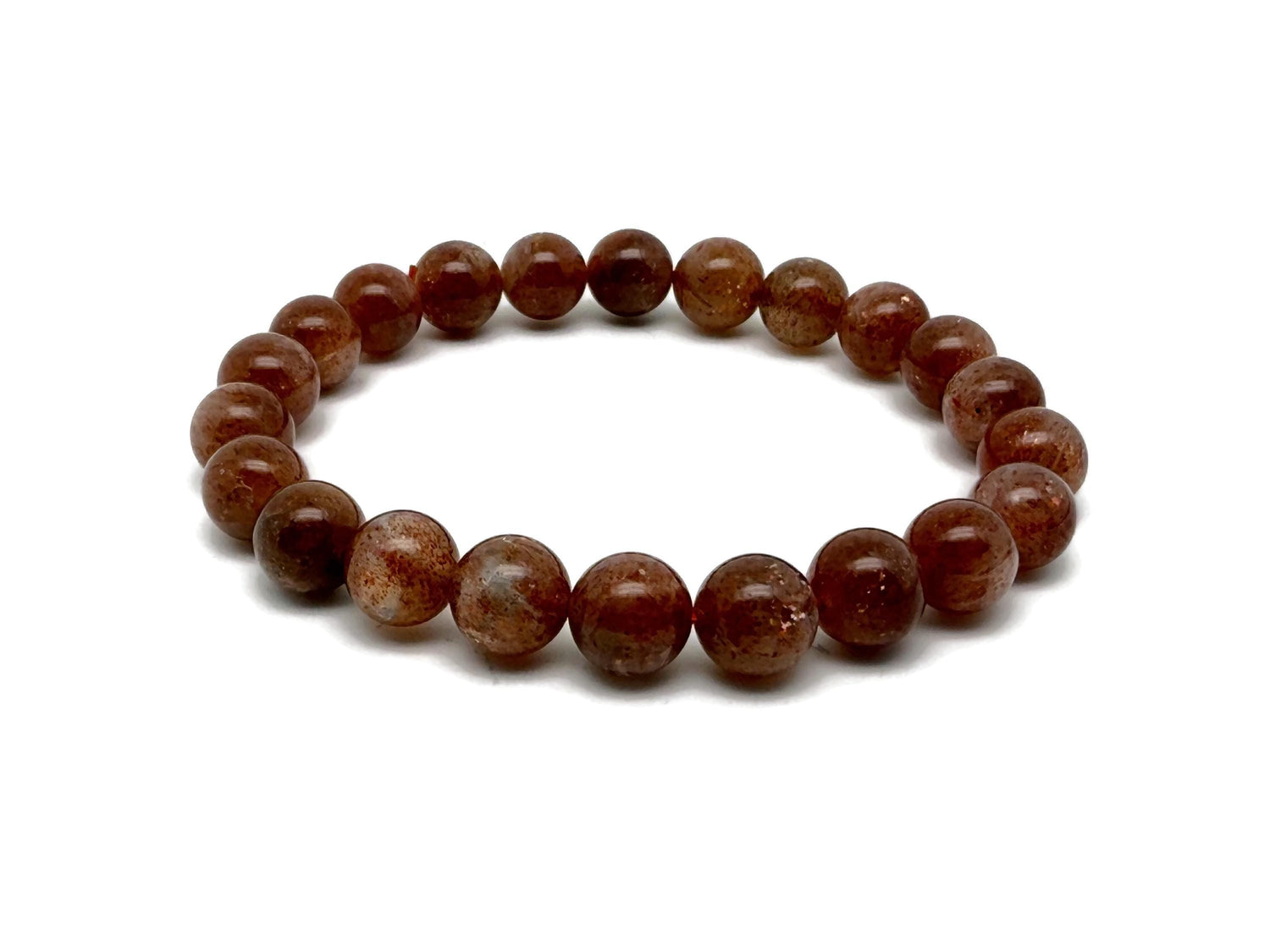 Beaded crystal healing stretch bracelet for men and women with shiny gemstone beads, showcasing a stylish and versatile accessory.
