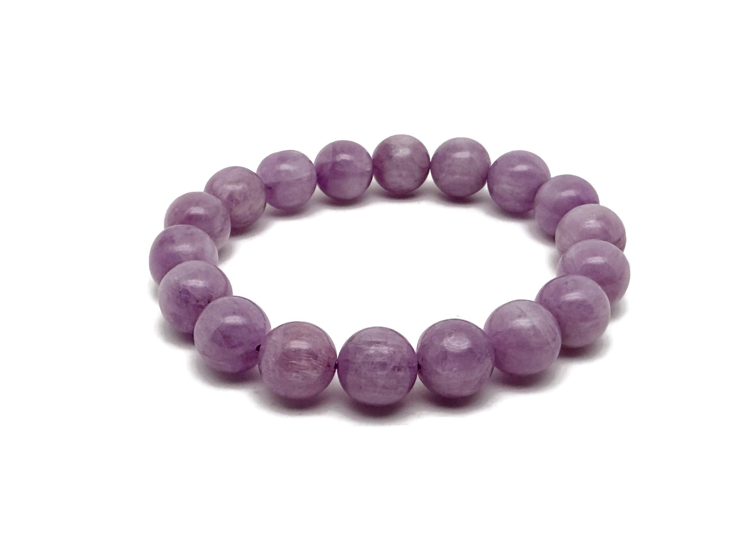 Bracelet en pierre de kunzite - Bracelet en cristal de qualité supérieure AAA - Bracelet extensible pour hommes et femmes - Lithothérapie - AA1019