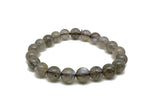 Moonstone beaded crystal bracelet by GemstoneGO, stretchy unisex jewelry for crystal healing with AA1024 stones.