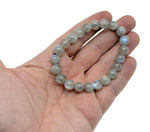 Moonstone beaded crystal bracelet by GemstoneGO, stretchy jewelry for men and women with healing moonstone beads.
