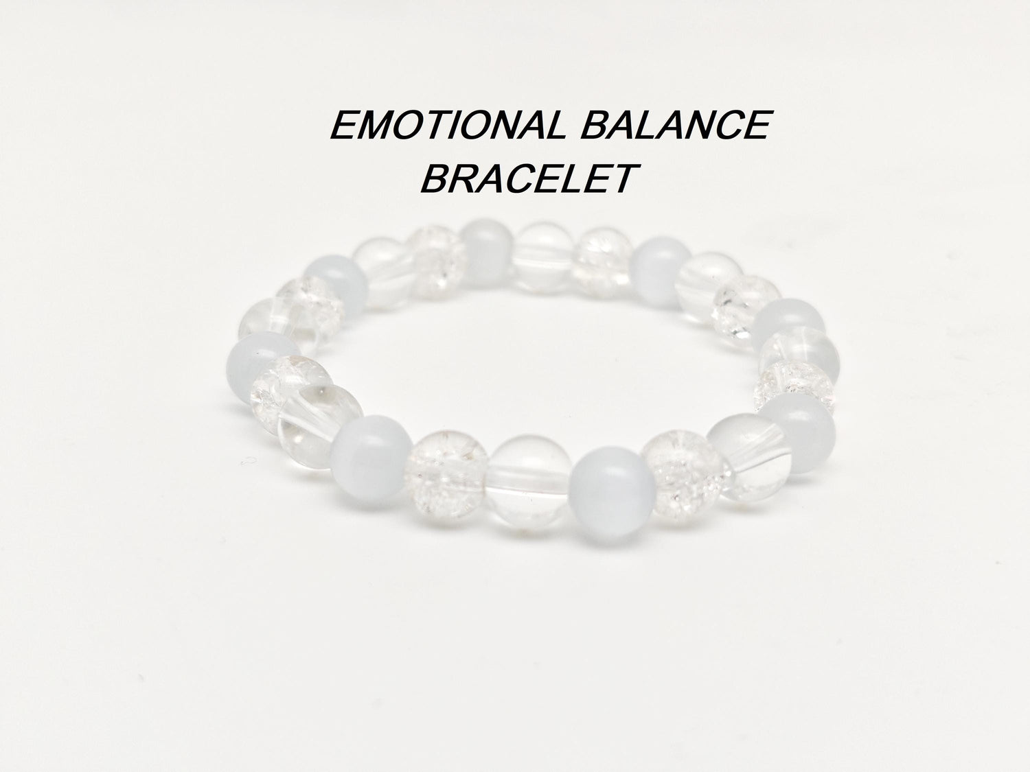 Handmade emotional balance gemstone bracelet with colorful beads and adjustable cord, designed for intention and wellness.