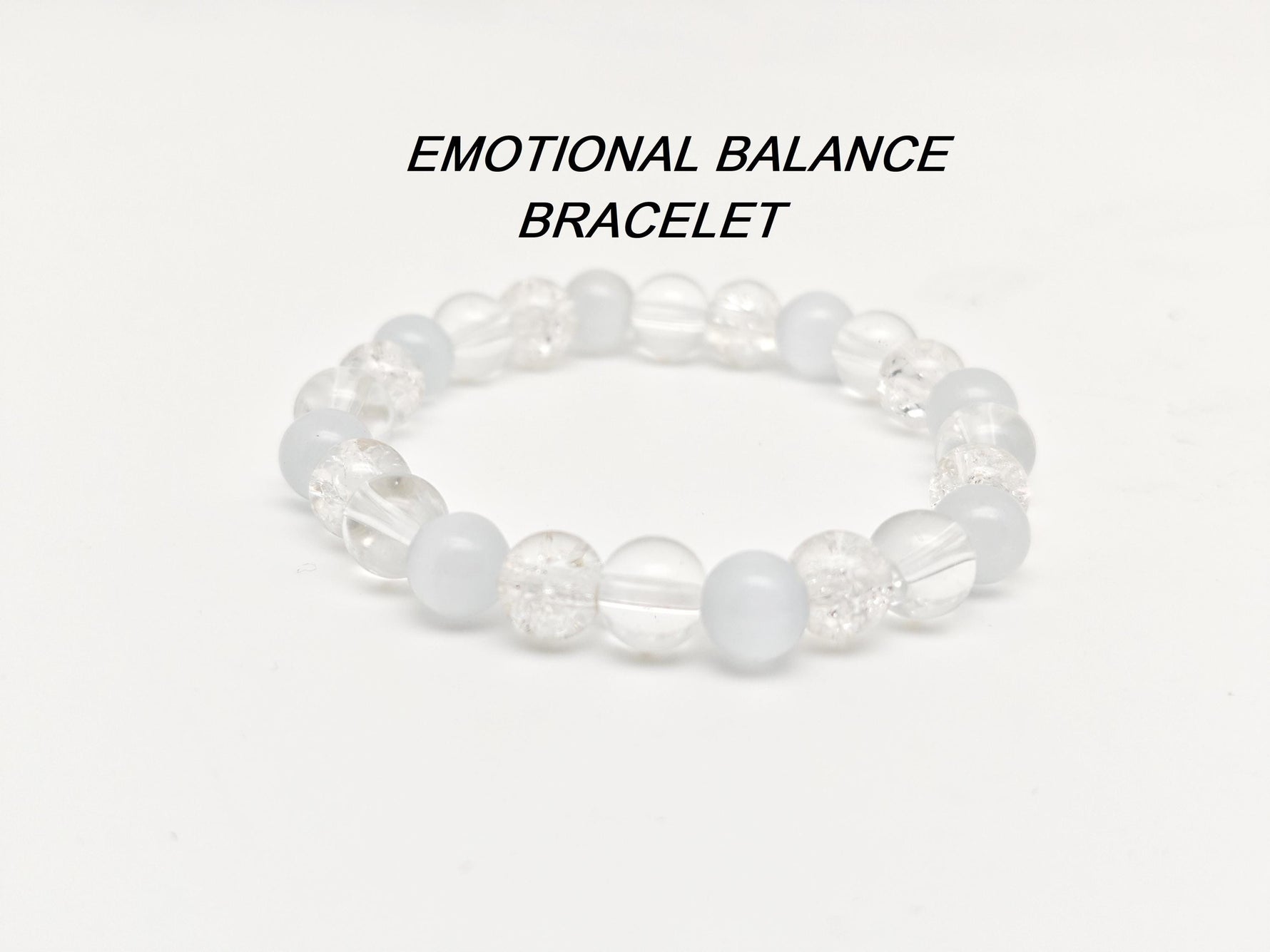 Handmade emotional balance gemstone bracelet with colorful beads and adjustable cord, designed for intention and wellness.