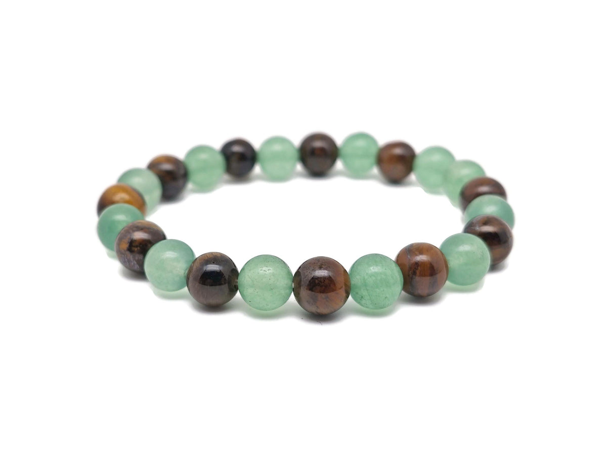 Handmade positive energy gemstone bracelet with colorful stones, designed for intention and positive vibes.