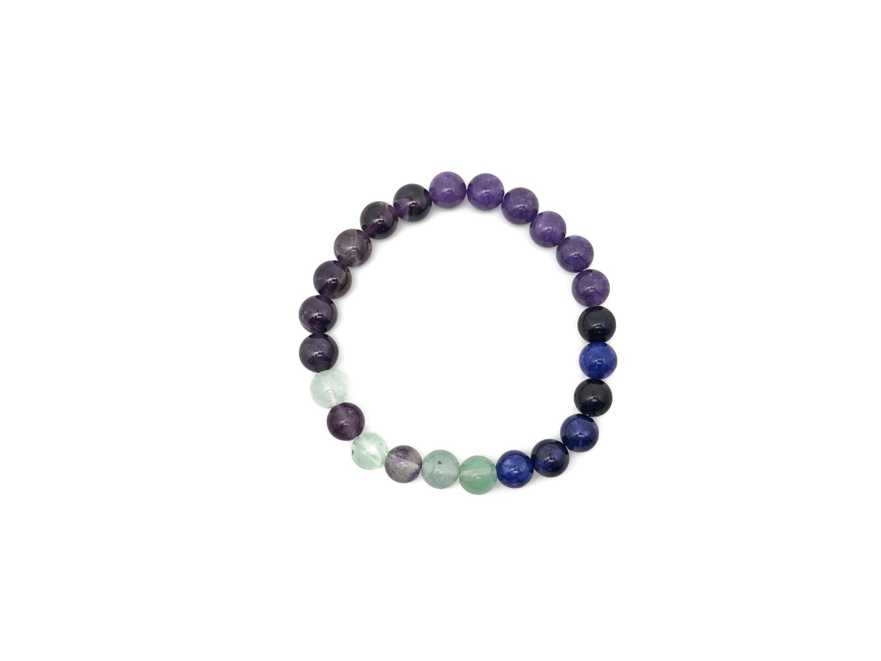 Handmade gemstone bracelet with colorful beads from GemstoneGO, designed as an intention bracelet for positive energy.