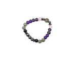 Handmade Triple Prosperity gemstone bracelet featuring colorful gemstone beads and adjustable cord from GemstoneGO.