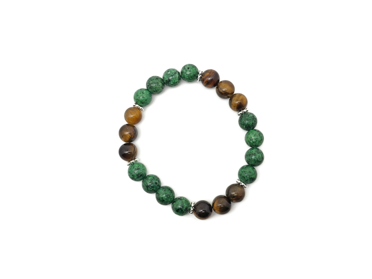 Handmade cleansing gemstone bracelet with colorful beads and adjustable cord, designed for positive intentions and spiritual wellness.