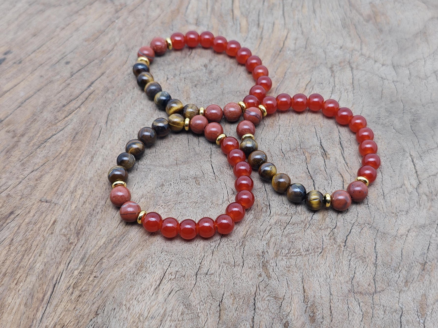 Handmade gemstone stability bracelet featuring colorful beads, designed for intention and balance by GemstoneGO.