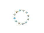 Handmade Grounded Spirit gemstone bracelet with colorful beads and adjustable cord, designed for intention and mindfulness.