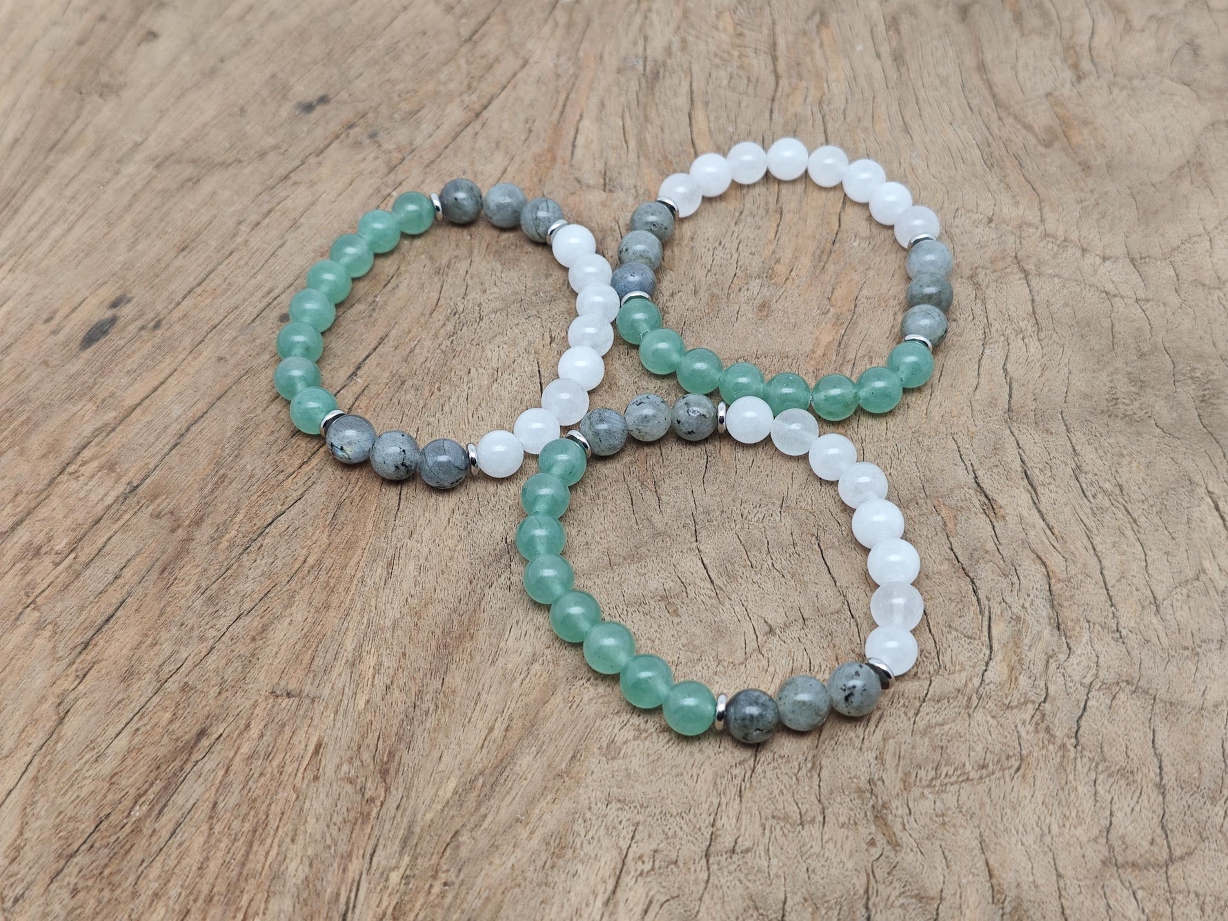 Handmade gemstone bracelet with colorful beads and charm, designed for good luck and positive intentions by GemstoneGO.