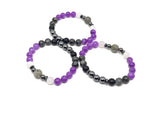 Handmade gemstone bracelet with colorful beads and adjustable cord, designed as an intention jewelry piece by GemstoneGO.