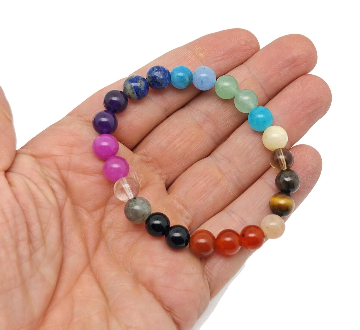 Handmade Fearless Gemstone Bracelet with colorful stones, designed as an intention bracelet by GemstoneGO.