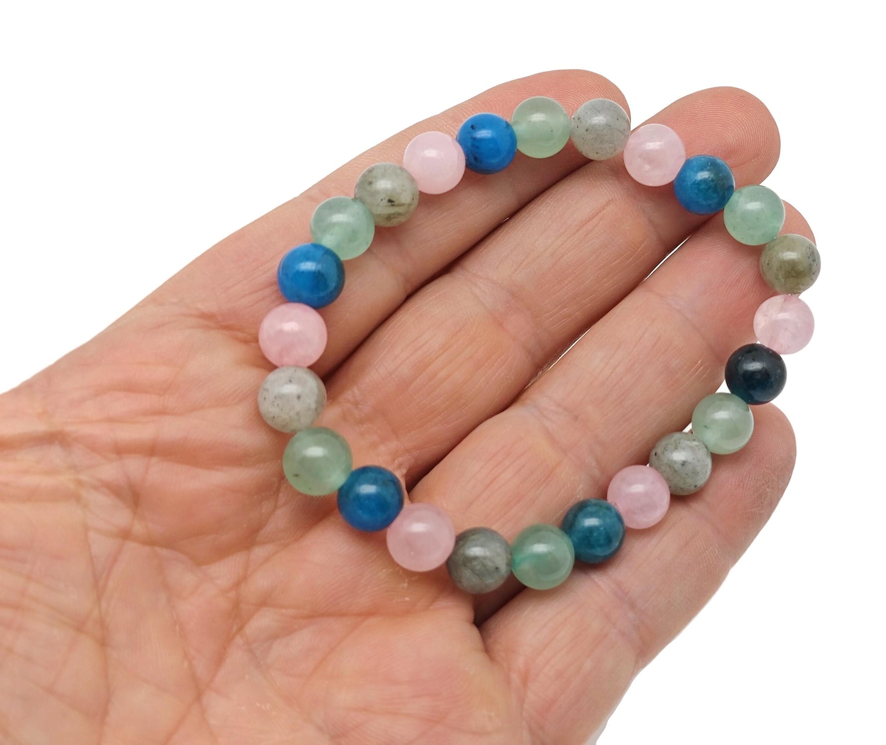 Handmade Wisdom gemstone bracelet with colorful beads from GemstoneGO, designed as an intention bracelet.