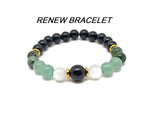 Handmade gemstone bracelet with colorful beads and silver accents, designed as an intention bracelet from GemstoneGO.