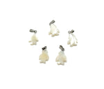 Natural pearl penguin pendant with gemstone and sea shell accents, crafted by GemstoneGO, showcasing detailed jewelry craftsmanship.