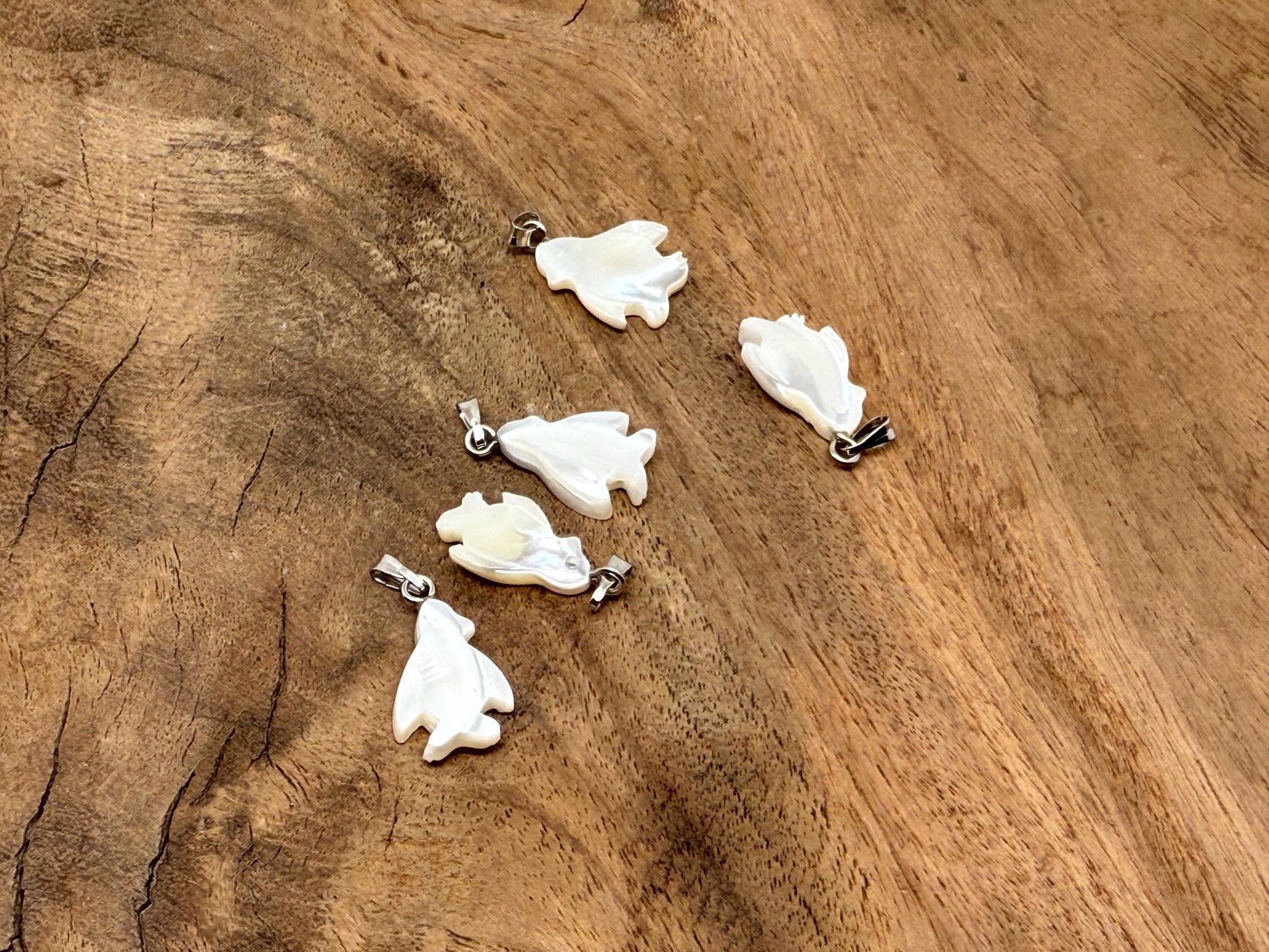 Natural pearl penguin pendant with gemstone and sea shell accents, crafted by GemstoneGO.