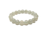 Yellow moonstone beaded crystal bracelet for men and women, stretchy design with healing properties, by GemstoneGO.