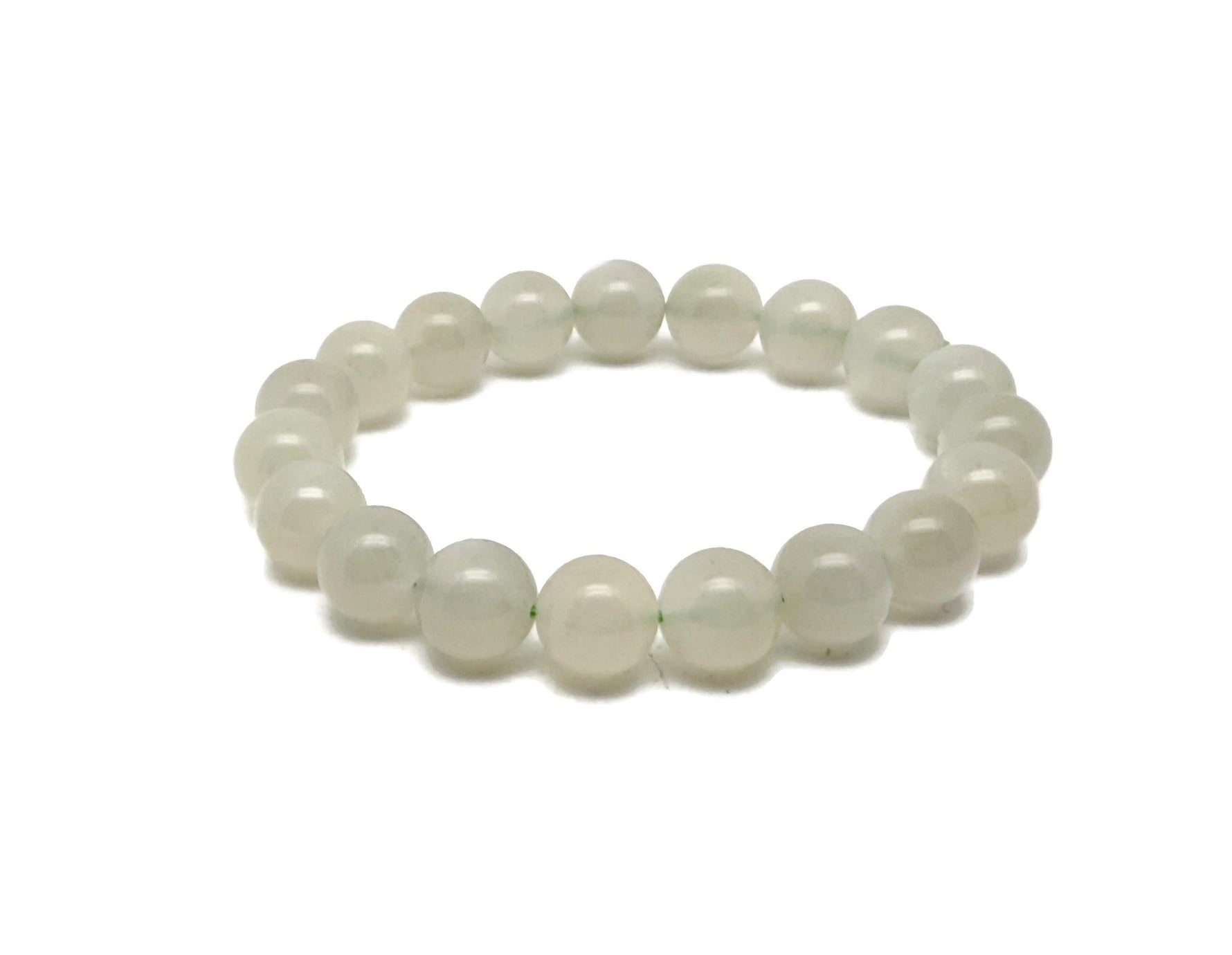Yellow moonstone beaded crystal bracelet for men and women, stretchy design with healing properties, by GemstoneGO.