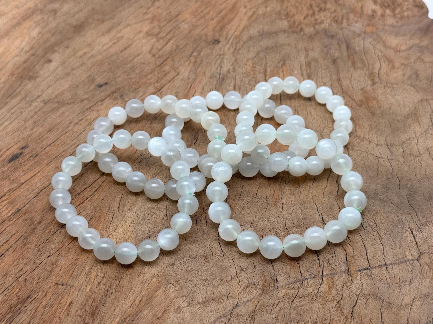 Yellow moonstone beaded crystal bracelet for men and women, featuring stretchy design and healing gemstones from GemstoneGO.