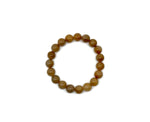 Yellow sapphire beaded crystal bracelet for men and women, featuring stretchy design and crystal healing properties.