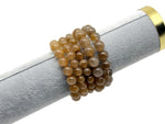 Yellow sapphire beaded crystal bracelet for men and women, stretchy jewelry with healing crystal beads by GemstoneGO