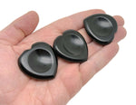 Obsidian heart worry stone from GemstoneGO, soothing crystal with polished black obsidian surface and heart shape for calming purposes.