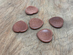 Goldstone Heart worry stone from GemstoneGO, a soothing crystal with a polished gold-colored heart shape for stress relief.