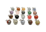 Hand-carved Apple Crystal gemstone for home decoration, energy crystal, 25mm size, from GemstoneGO with colorful mixed design.
