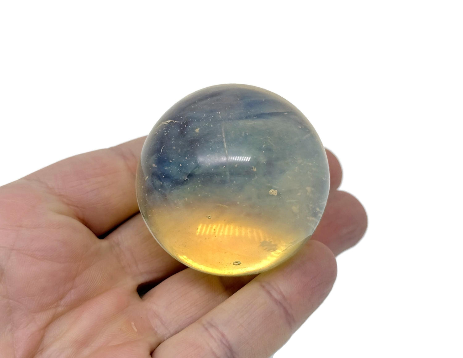 Esfera de cuarzo de fundición amarilla - Bola de cristal - 50-60 mm - RA1439