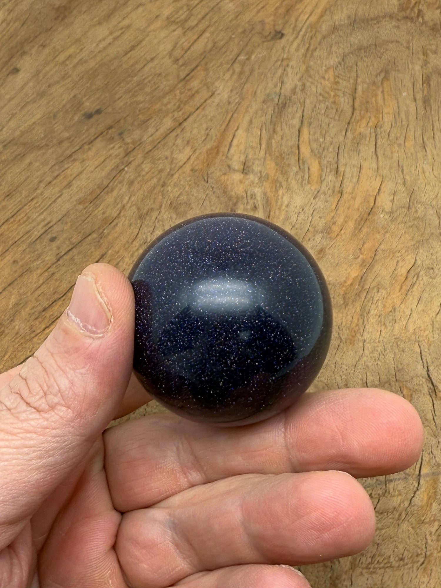 Esfera de gema de Goldstone Azul - Bola de cristal - 40-50mm - BA1057
