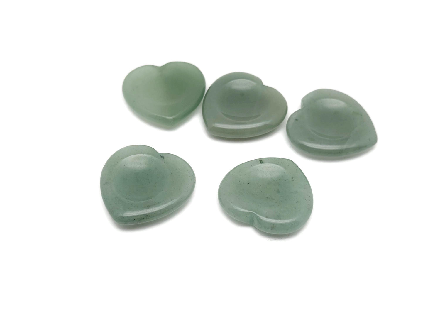 Aventurine heart-shaped worry stone from GemstoneGO, featuring soothing green crystal with polished, smooth surface and natural gemstone texture.