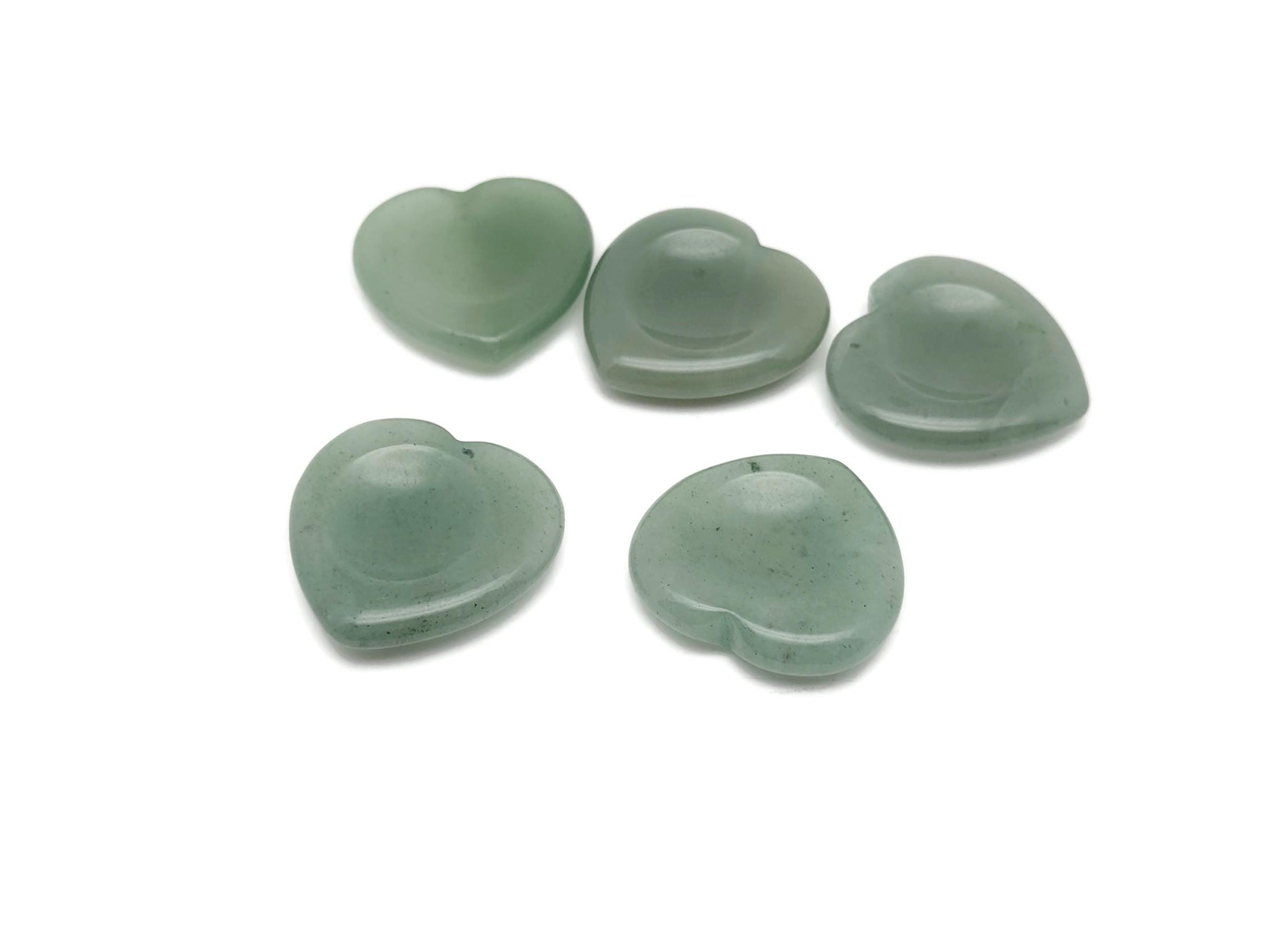 Aventurine heart-shaped worry stone from GemstoneGO, featuring soothing green crystal with polished, smooth surface and natural gemstone texture.
