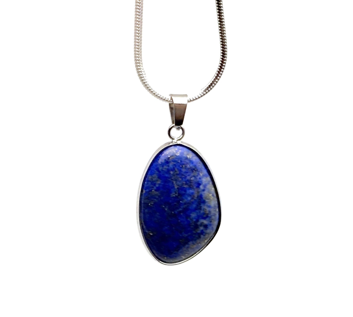 Pendentif en argent et lapis-lazuli - Pendentif délicat en cristal - Breloque pierre de naissance - Breloques pour bijoux à faire soi-même - Breloque cadeau - NC1752