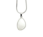 White jade silver gemstone pendant by GemstoneGO featuring dainty jewelry design and DIY charm style.